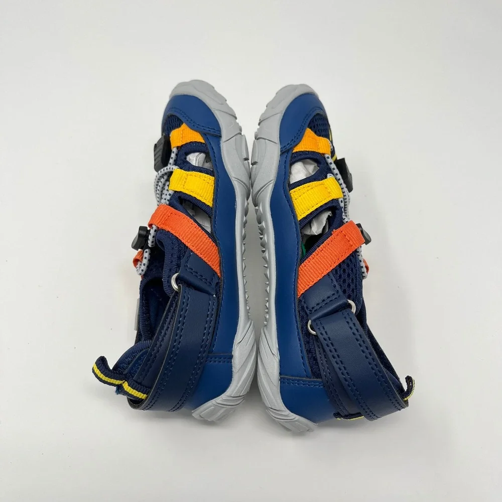 SAGUARO Kids Water Shoes Size 28 Blue Yellow Orange Mesh Sport Sandals